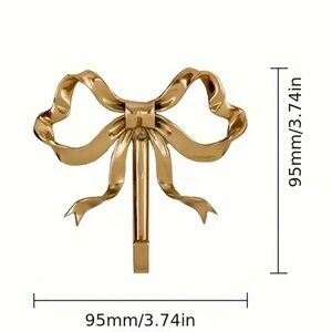 New in package gold tone bow hooks (2)